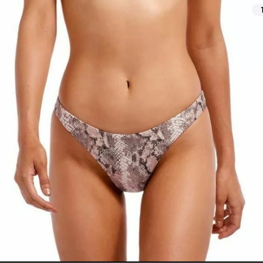 NWT Vitamin A | Snake Bikini Bottom | Large | Grey / Pink Phython
